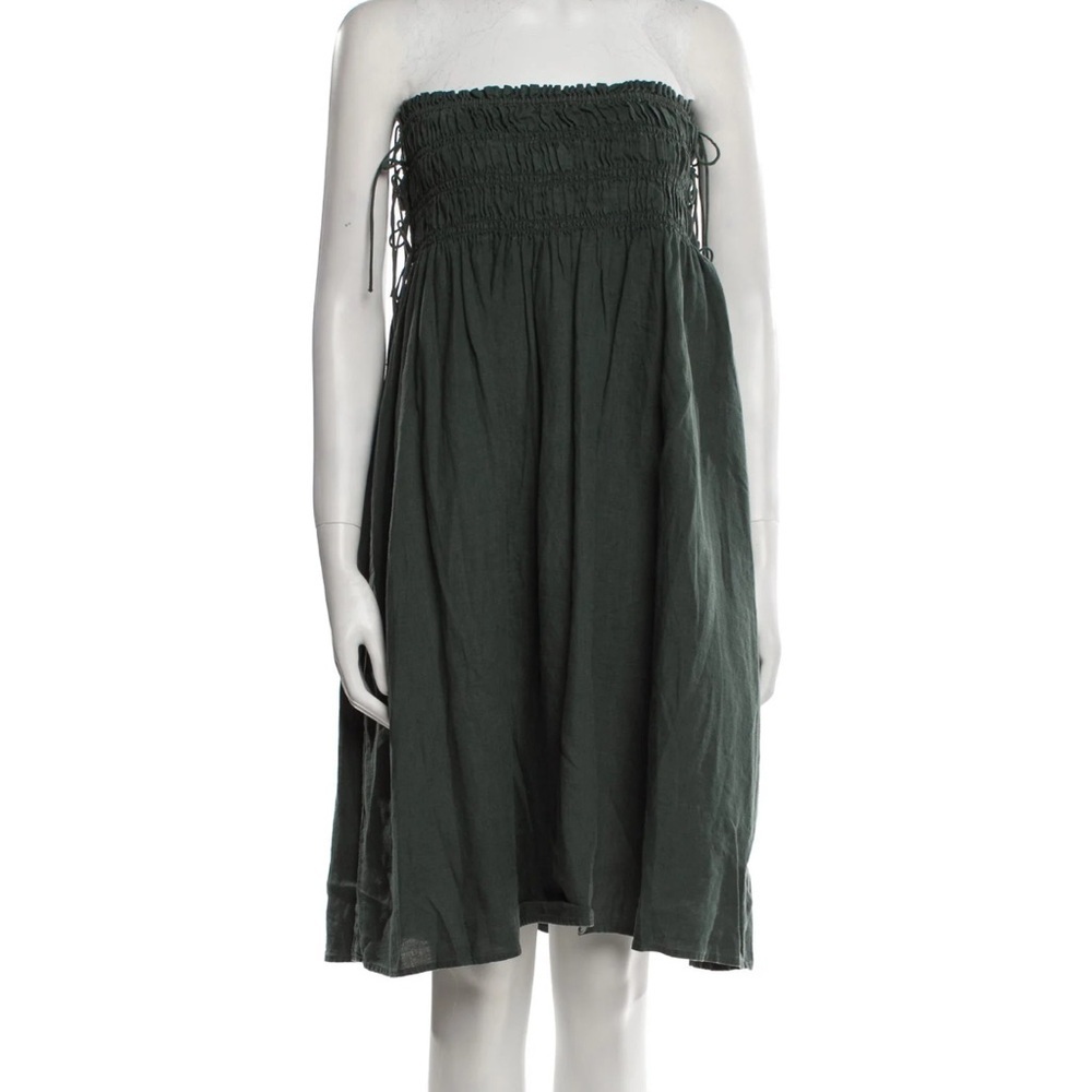 Joie Dark Green Strapless Dress